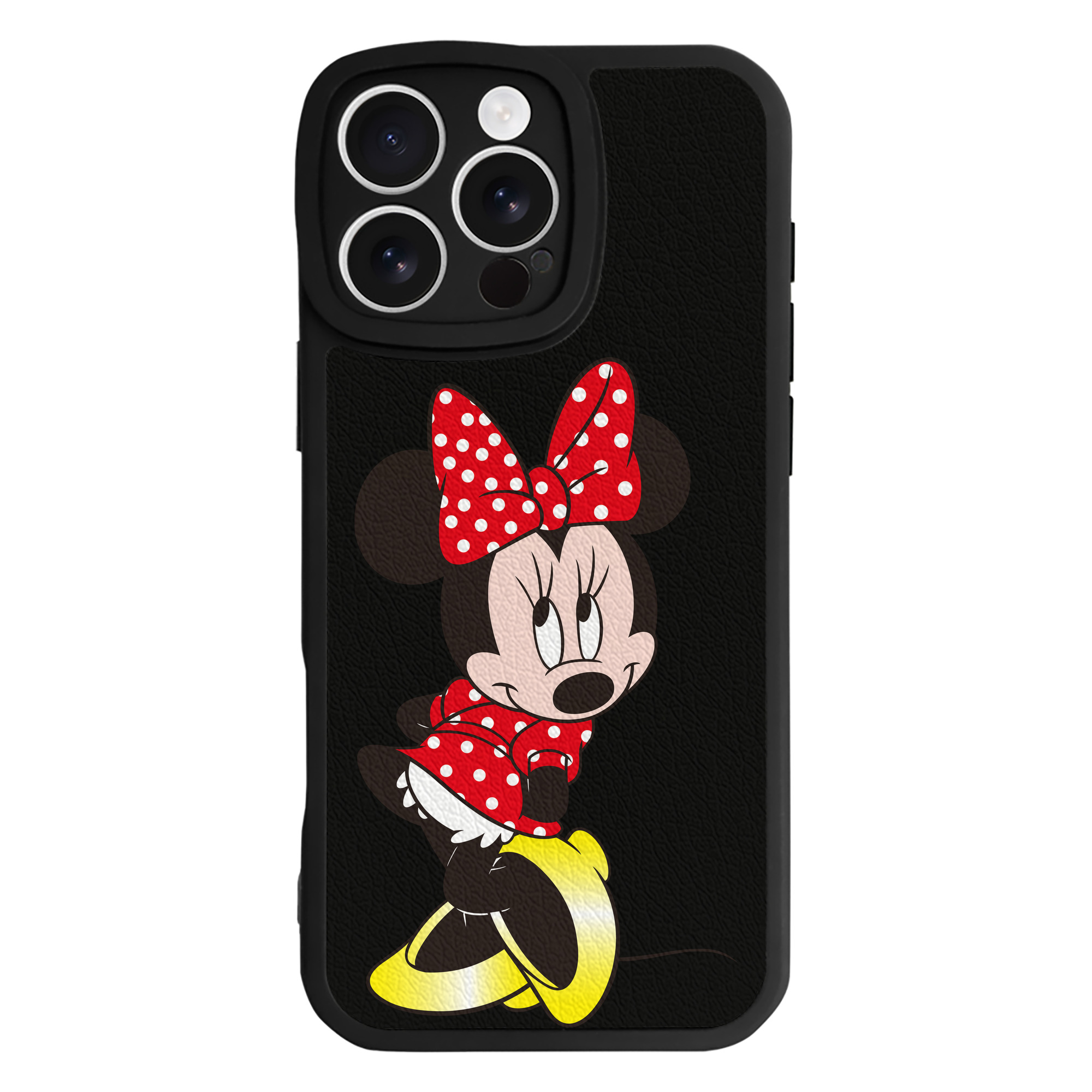 （画像用） ミッキーマウス Mickey Mouse 【iPhone 16シリーズ対応】シリコンスマホケース（レザー調） 材質：シリコン
